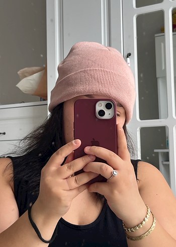 Pembe Kadın Streetwear Bere