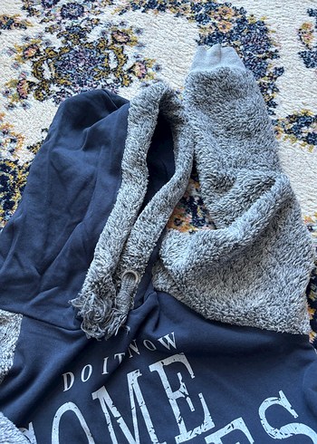 Diğer Gri Kapüşonlu Kadın Sweatshirt