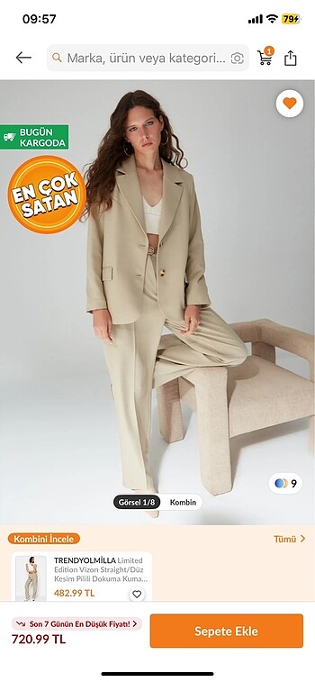 s Beden KREM BLAZER