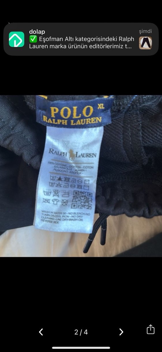 Siyah Erkek Polo Ralph Lauren Eşofman Altı - Görsel 3
