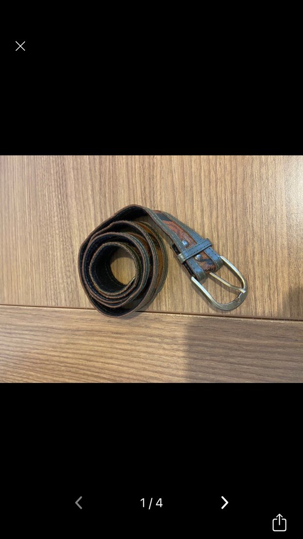 Kahverengi Bohem Deri Tokalı Kemer - Görsel 4