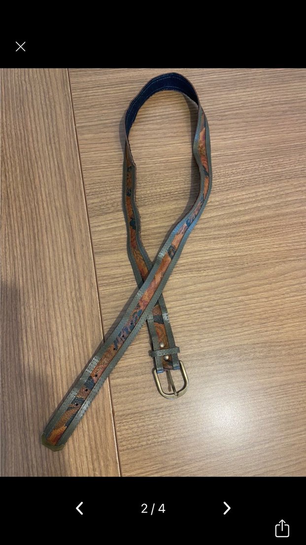 Kahverengi Bohem Deri Tokalı Kemer - Görsel 5