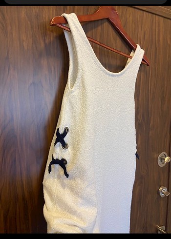 Kadın Beyaz Örgü Midi Tulum - Görsel 6