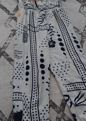 Diğer Desenli Bohem Kadın Tulum, Askısız, Kemerli