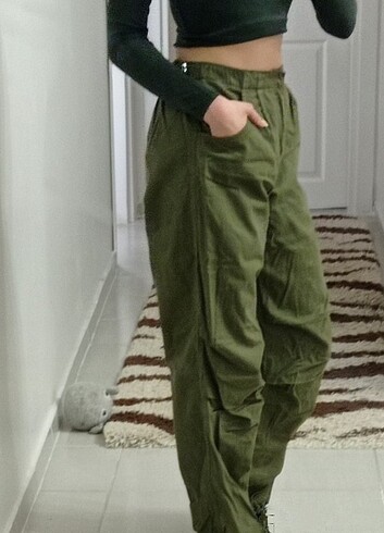 Haki Paraşüt Pantolon 
