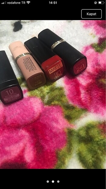 L'Oréal Paris Loreal maybellıne max faktor ruj seti