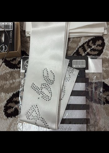 Boncuklu Beyaz Gelin Aksesuar Seti - Görsel 5