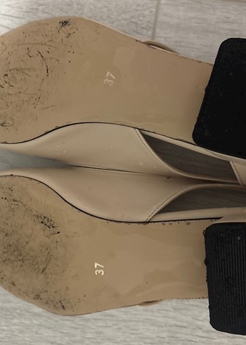 Bej Tokalı Kadın Topuklu Ayakkabı - Görsel 4