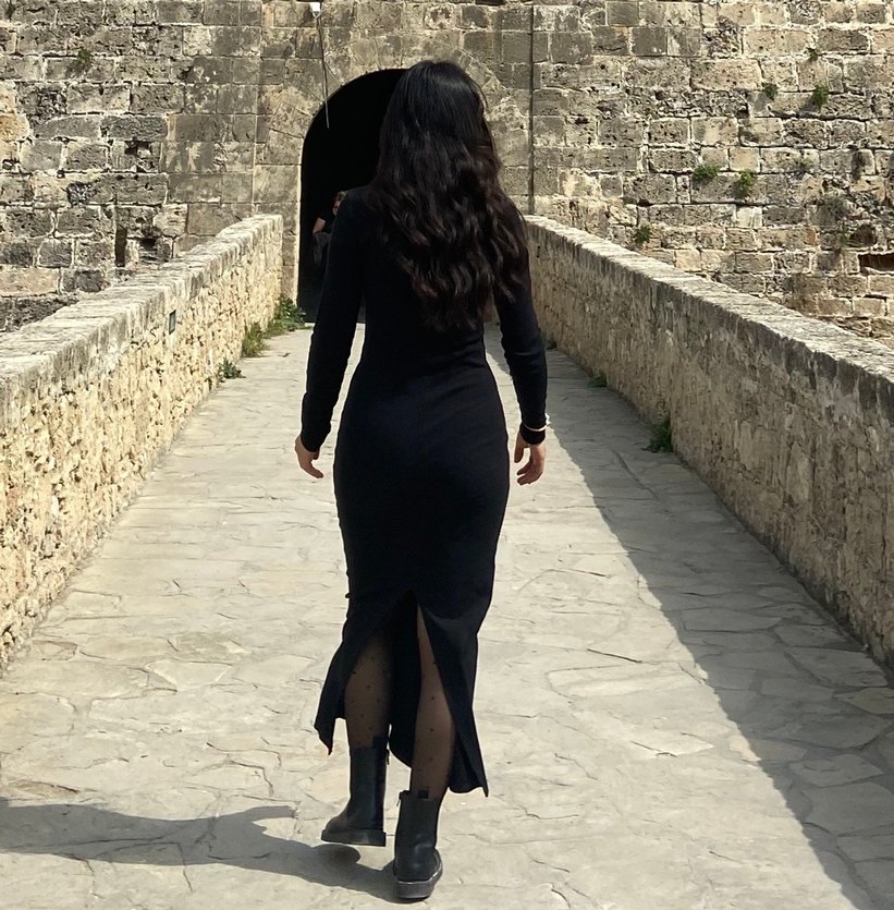 Siyah Kalem Elbise - Görsel 2