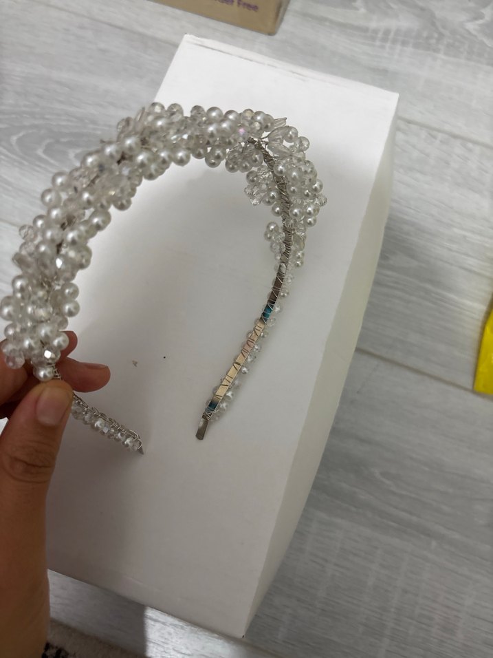 Parlak incili Kabartmalı Kadın Saç Aksesuarı - Görsel 5