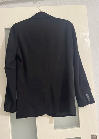 Düğmeli Siyah Kadın Blazer Ceket - Görsel 2