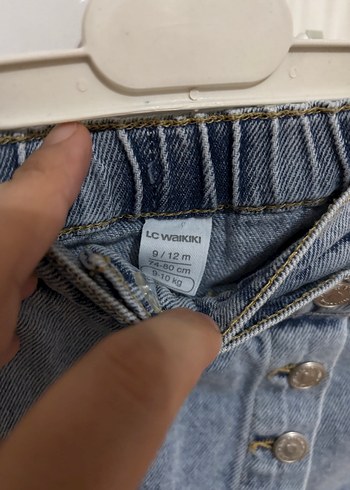 LC Waikiki Düğmeli Gri Mavi Kot Etek şort