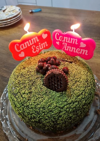 Renkli Yeni Yıl Mumları - Canım Eşim ve Annem