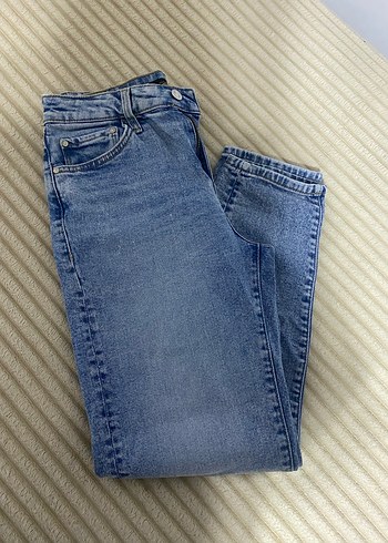 Mavi Midi Boy Denim Kot Pantolon - Görsel 2