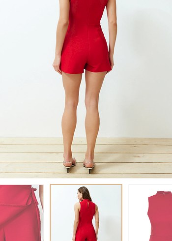 Kadın Kırmızı Mini Elbise - Görsel 4