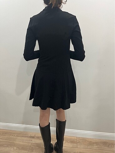 Siyah likralı elbise - Görsel 5