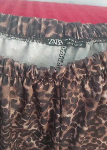 zara, leopar  şort - Görsel 5
