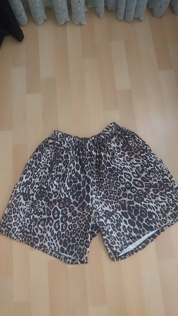 zara, leopar  şort - Görsel 3