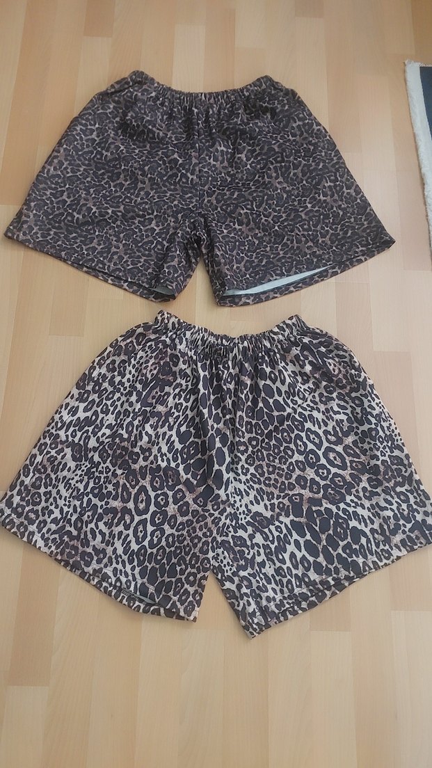 zara, leopar  şort - Görsel 4