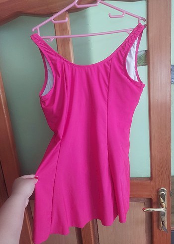 Pembe Midi Kadın Mayo - Görsel 2