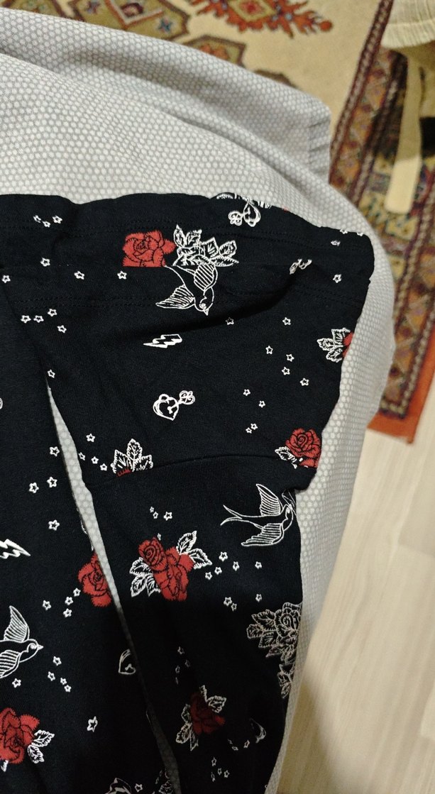 Çiçek Desenli Siyah Uzun Kadın Elbise - Görsel 3