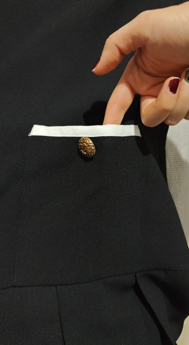 Siyah Fitted Midi Pilili Ofis Elbisesi - Görsel 3