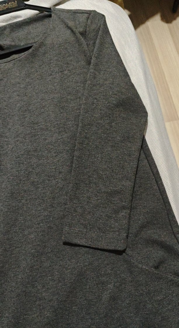 Gri Kadın Triko Midi Elbise - Görsel 3