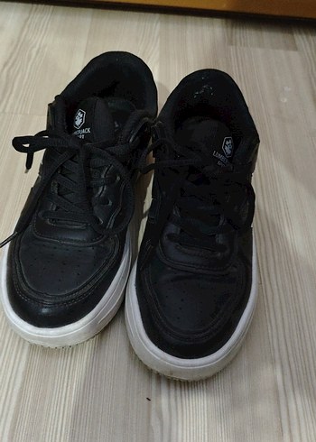 Siyah Bağcıklı  Kadın Spor Ayakkabı - Görsel 2