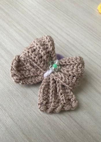 Pembe Örgü Çocuk Saç Tokası - Görsel 15