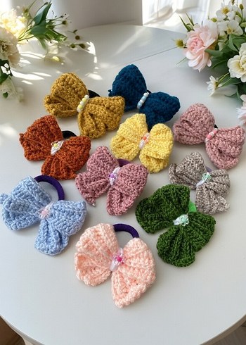 Pembe Örgü Çocuk Saç Tokası - Görsel 11