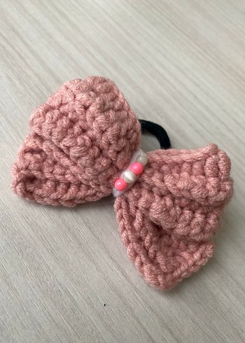 Pembe Örgü Çocuk Saç Tokası - Görsel 12