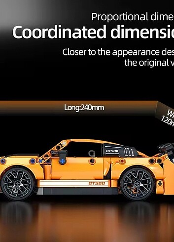 Diğer 478 Parça Lego Teknik turuncu Araba