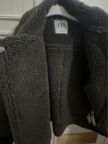 m Beden haki Renk Zara Astar Detaylı Kısa Ceket