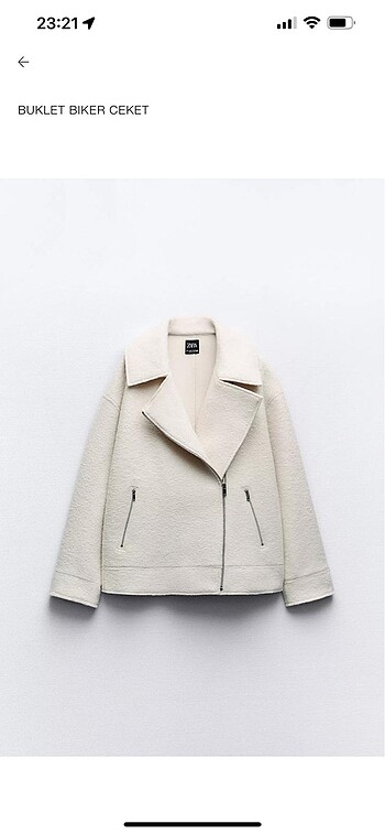 Zara Buklet Biker Ceket