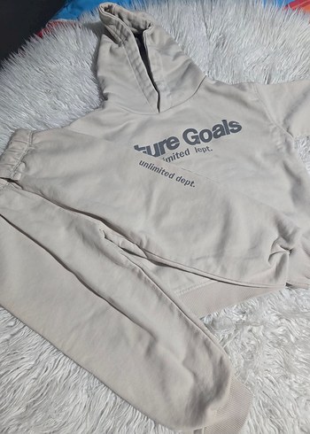 Bej Kapüşonlu Erkek Çocuk Eşofman Takımı - Görsel 4