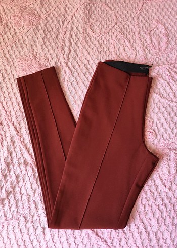 Bordo Kadın Kumaş Pantolon