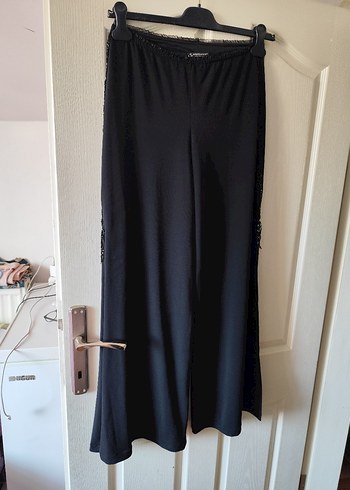 Siyah Kadın Salaş Uzun Gotik Pantolon