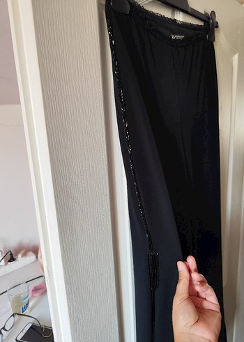 Diğer Siyah Kadın Salaş Uzun Gotik Pantolon