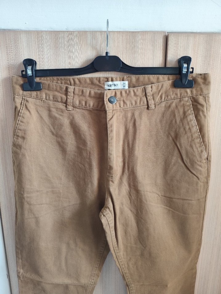 Bej Regular Fit Erkek Keten Pantolon - Görsel 3