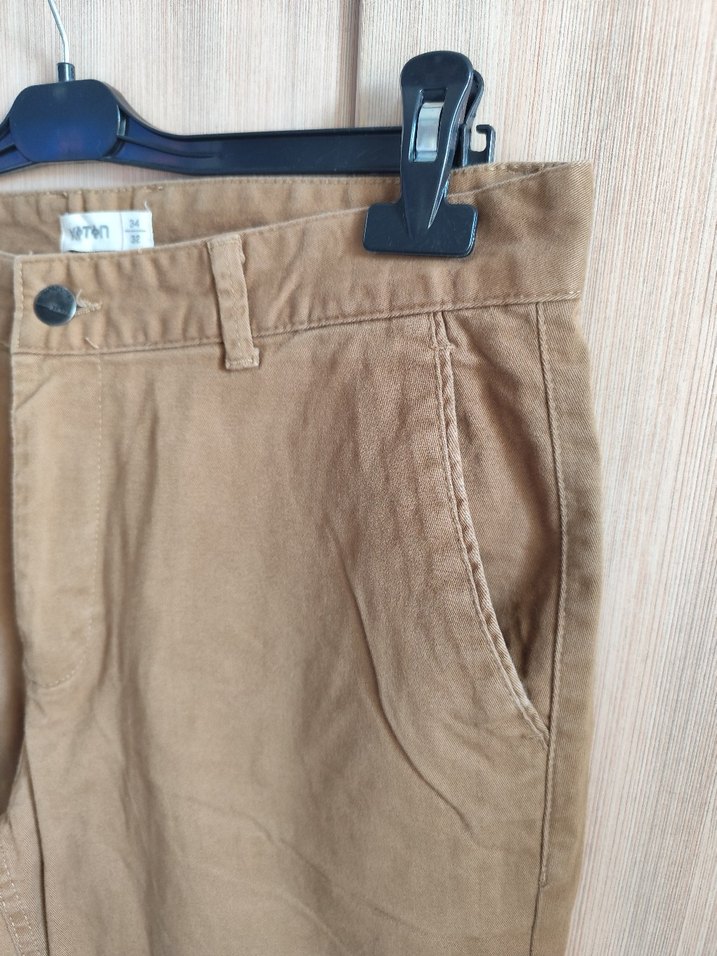 Bej Regular Fit Erkek Keten Pantolon - Görsel 4