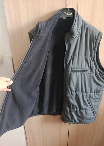 Gri Fermuarlı Erkek Yelek - Görsel 2