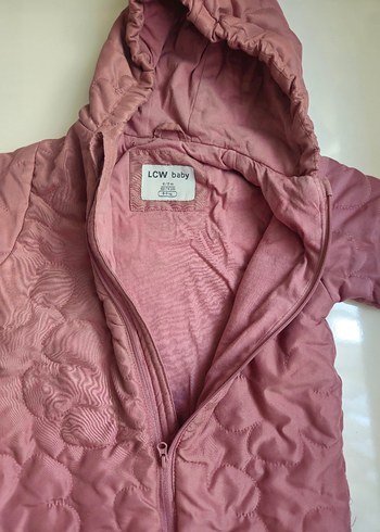 LC Waikiki Kız Bebek Kapüşonlu Pembe Tulumu