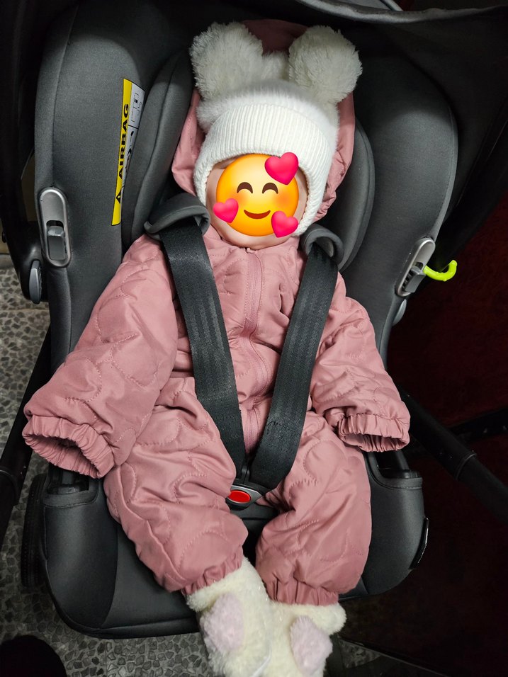 Kız Bebek Kapüşonlu Pembe Tulumu - Görsel 4