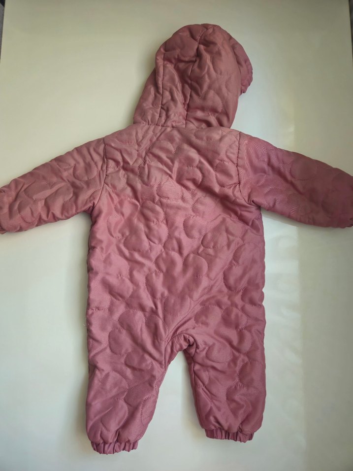 Kız Bebek Kapüşonlu Pembe Tulumu - Görsel 3