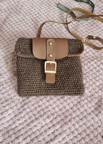 Bohem Tarzı Örgü Kadın Çapraz Çanta - Görsel 2