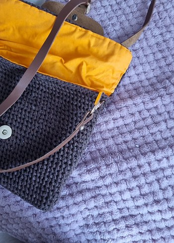 Bohem Tarzı Örgü Kadın Çapraz Çanta - Görsel 4