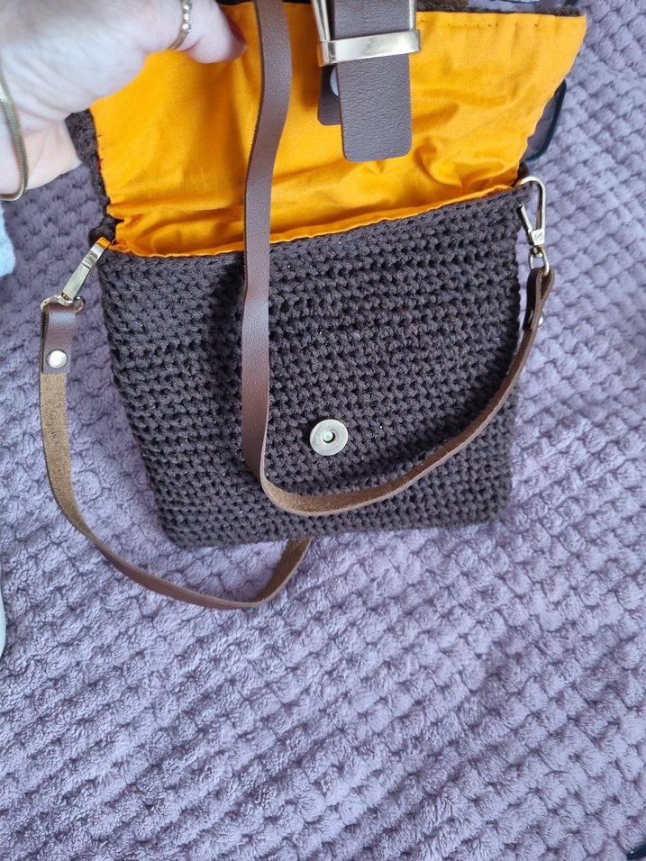 Bohem Tarzı Örgü Kadın Çapraz Çanta - Görsel 3