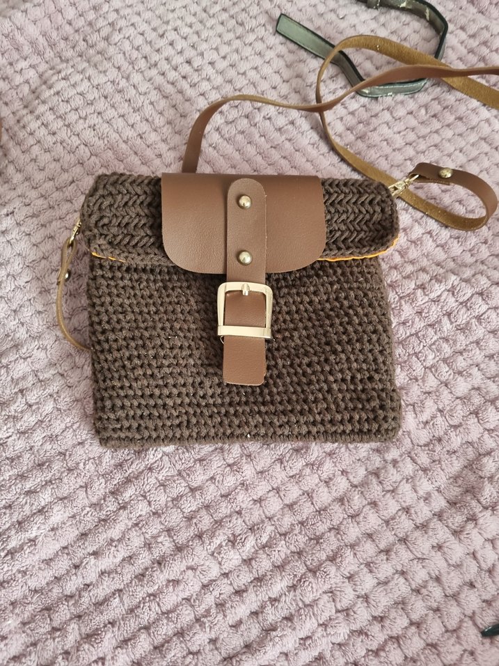 Bohem Tarzı Örgü Kadın Çapraz Çanta - Görsel 2