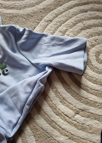 Mavi Kapüşonlu Rahat Kesim Kadın Sweatshirt - Görsel 5