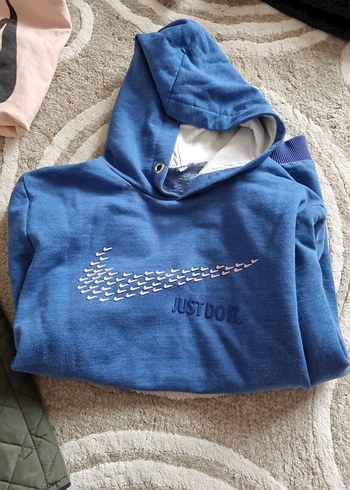 Kapüşonlu Erkek Çocuk Mavi Sweatshirt - Görsel 3